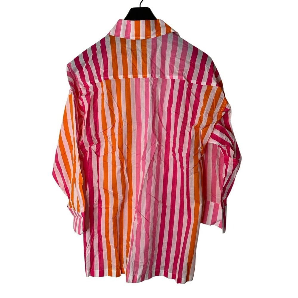 Beach Riot Alexa cover up swim 100% cotton sunset stripes women's size S M NEW - Picture 3 of 5